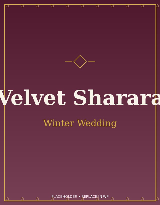 Velvet winter wedding sharara dress